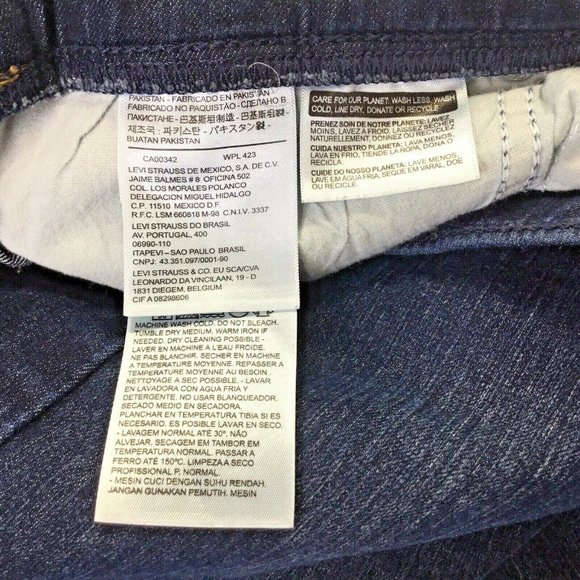 Levis~Pull On Jeans~Strech~Skinny~Dark Wash~Blue~ - Picture 7 of 7